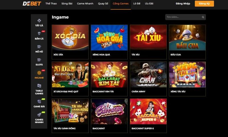 Khám phá kho game cá cược cực hot ở Debet